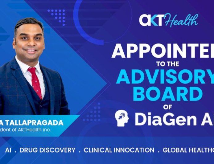AKT Health社長アディティア・タラプラガダ、DiaGen AI　　　　アドバイザリーボードに就任